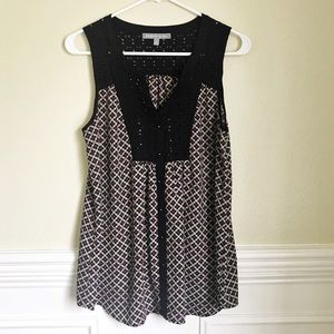 Daniel Rainn, Flowy Tank Top with Crochet Detail